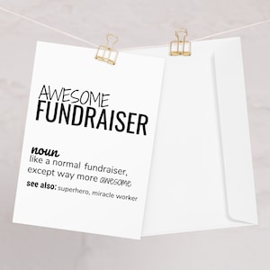Fundraiser Grußkarte, tolle Fundraiser Definitionskarte, Karte für Fundraiser, Fundraiser neuer Job Danke Geburtstag Weihnachtskarte