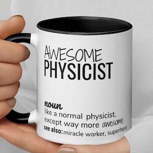 Lustiger Physiker Wissenschaftler Professor Geschenk, fantastische Physiker Definition Kaffeetasse, Physiker Danke geheime Santa Anerkennung Weihnachtsgeschenk
