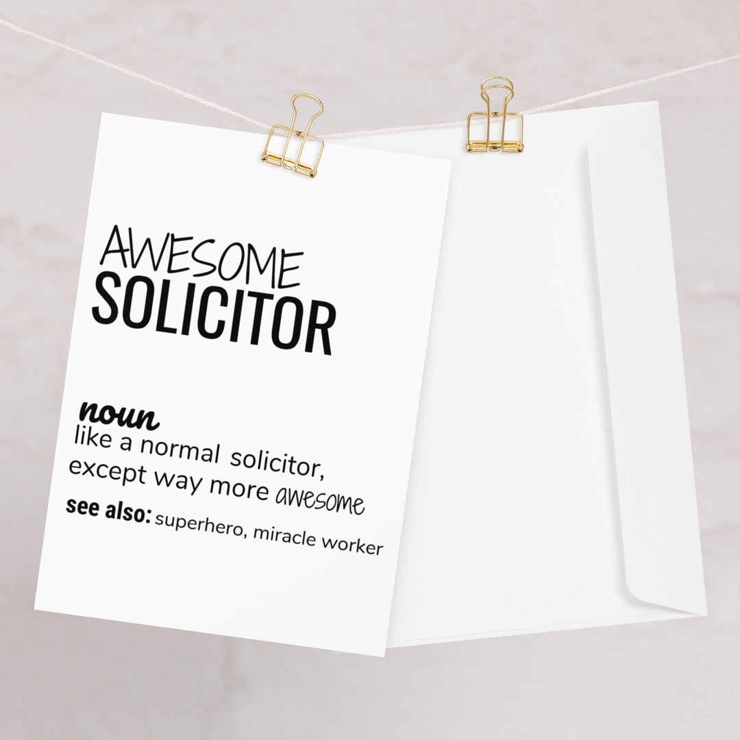 Awesome Solicitor Definition Greeting Card, Solicitor Thank You