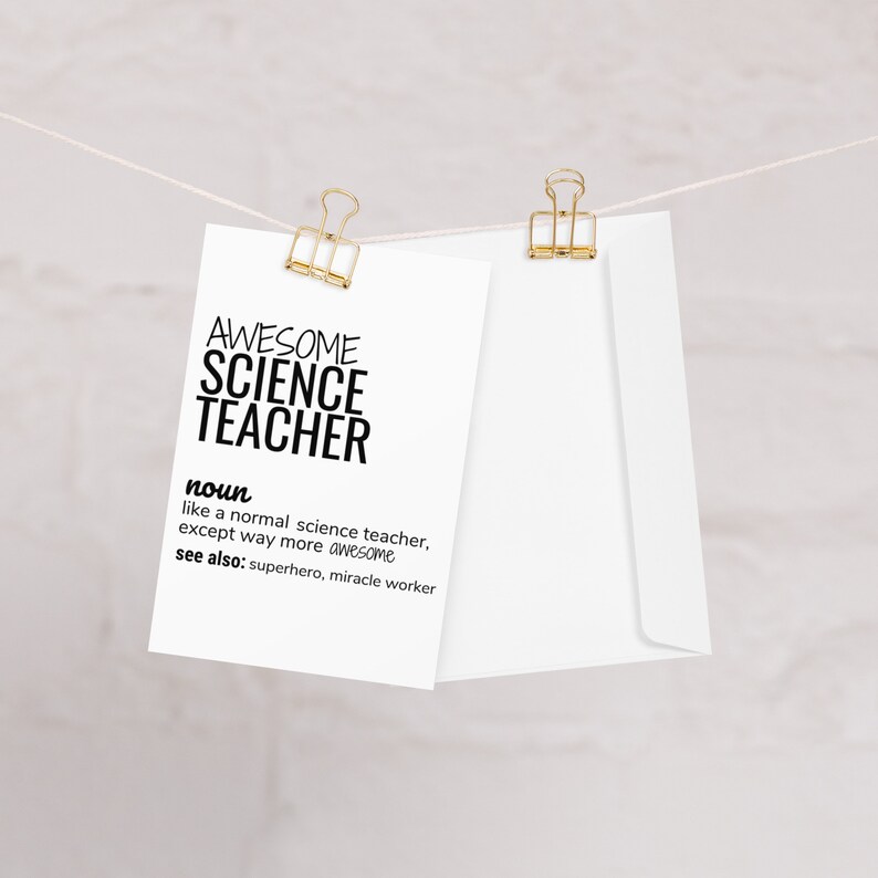 Funny Science Teacher Card, Awesome Science Teacher Definition Card