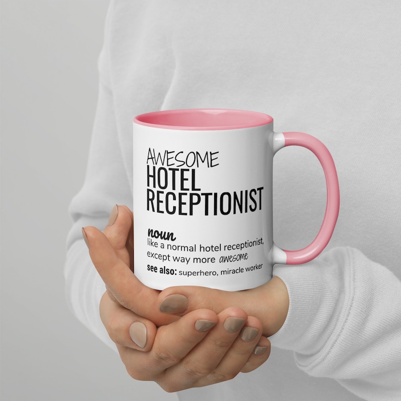Awesome Hotel Receptionist Definition Coffee Mug, Funny Hotel