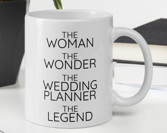Hochzeitsplaner Danke Wichtel Wertschätzung Glückwünsche Weihnachtsgeschenk für Frauen, Hochzeitsplaner Die Frau die Wunder Kaffeetasse