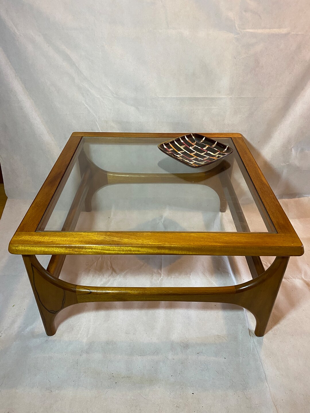 Stateroom Glass Topped Coffee Table by Stonehill - Etsy