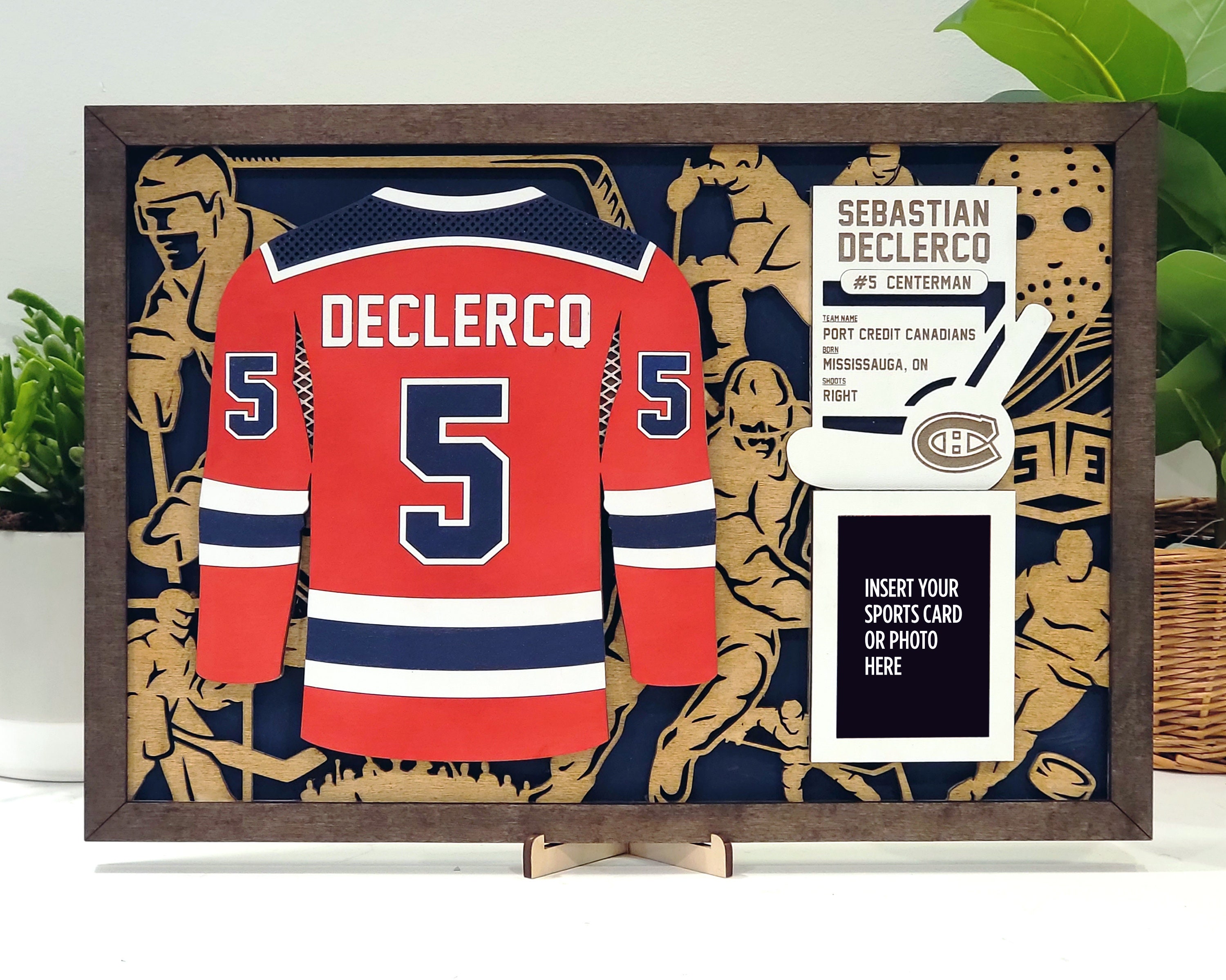 Jersey Display Case, Hockey, Football Hardwood Shadow Box, Autographed  Jersey Display Case P30BJ 