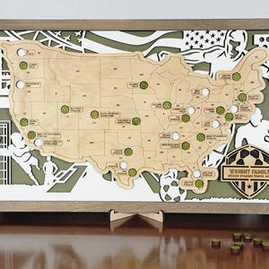 Professional Soccer Stadium Travel Map