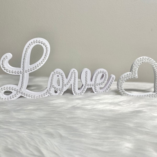 Heart Sign Wedding Table Decor Sweetheart Table Heart Sign Decor Sign Bridal Party Decor Love Standing Sign Wedding Gift Anniversary Gift