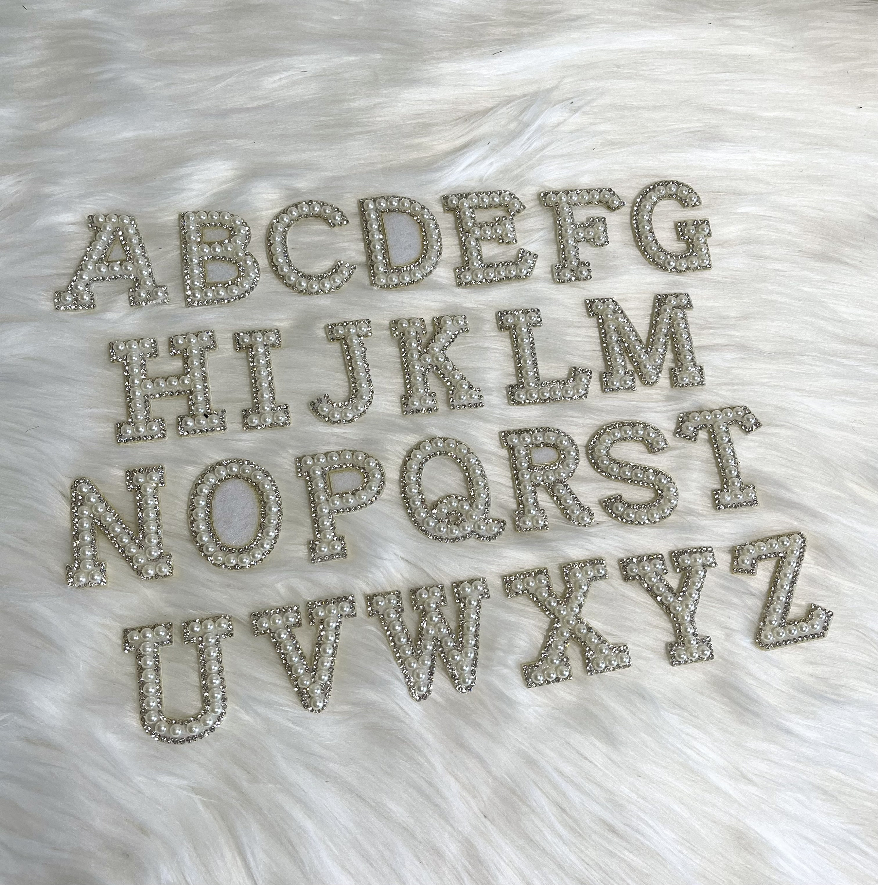 Alphabet Letter Patch Rhinestone Iron on Patch for Clothing