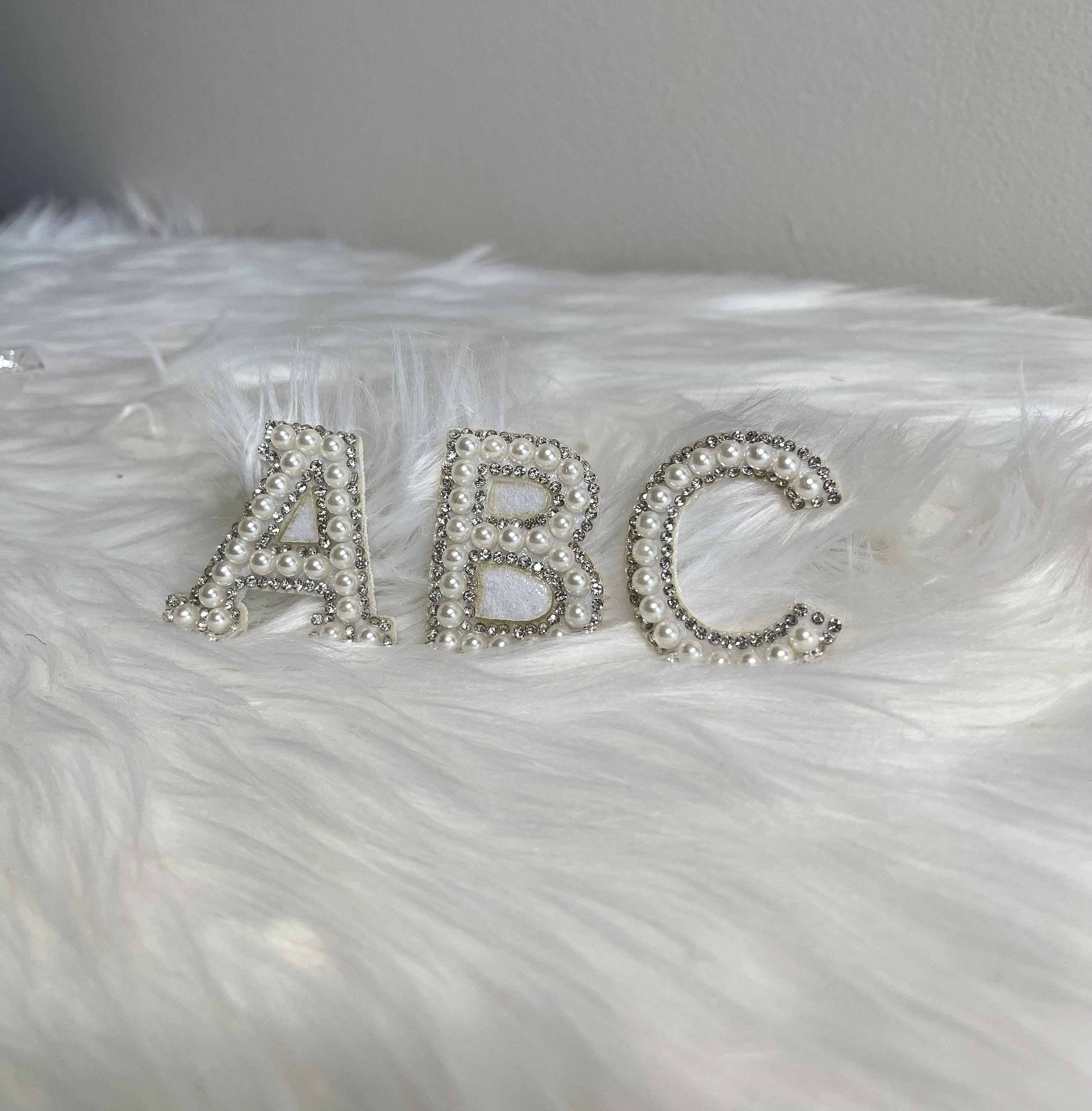 Alphabet Letter Patch Rhinestone Iron on Patch for Clothing