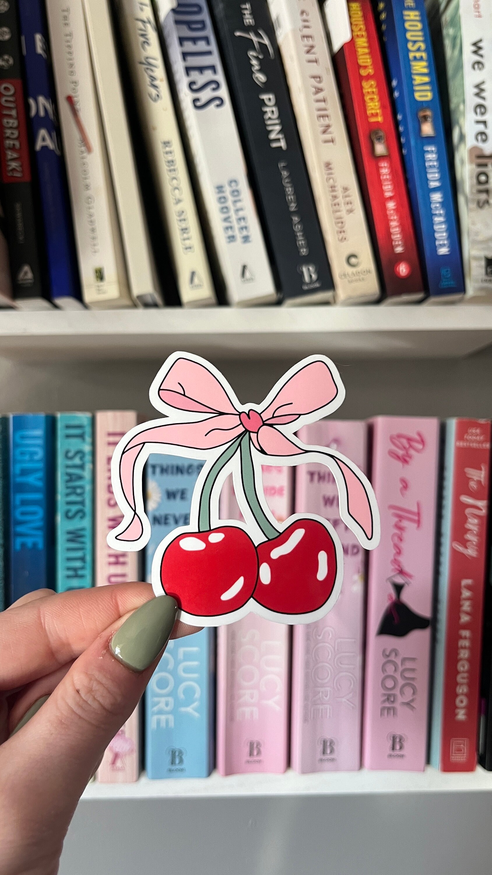 Cherry Bow Coquette Inspired Vinyl Sticker - Etsy