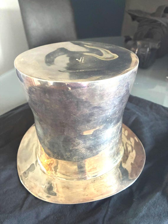 top hat tobacco WMF vintage silver plated top hat tobacco jar/ wine cooler