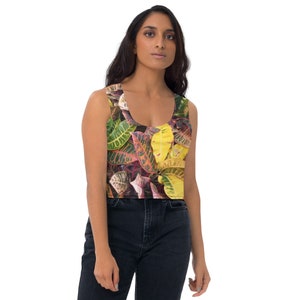 Tropical Leaves Crop Top