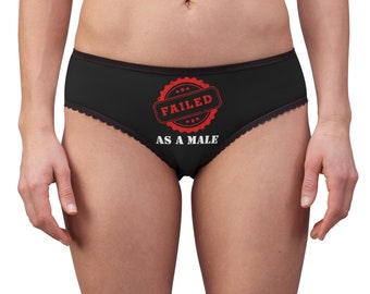 Failed as a male Sissy Stamp - Panties Black