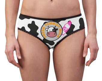 Fresh Femboy Milk Cow pattern black - Panties