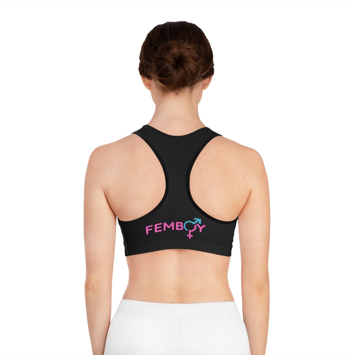 Maddison on X: More workout stuff. Blue shorts and padded pink sports bra.  #MtF #Femboy #Workout  / X