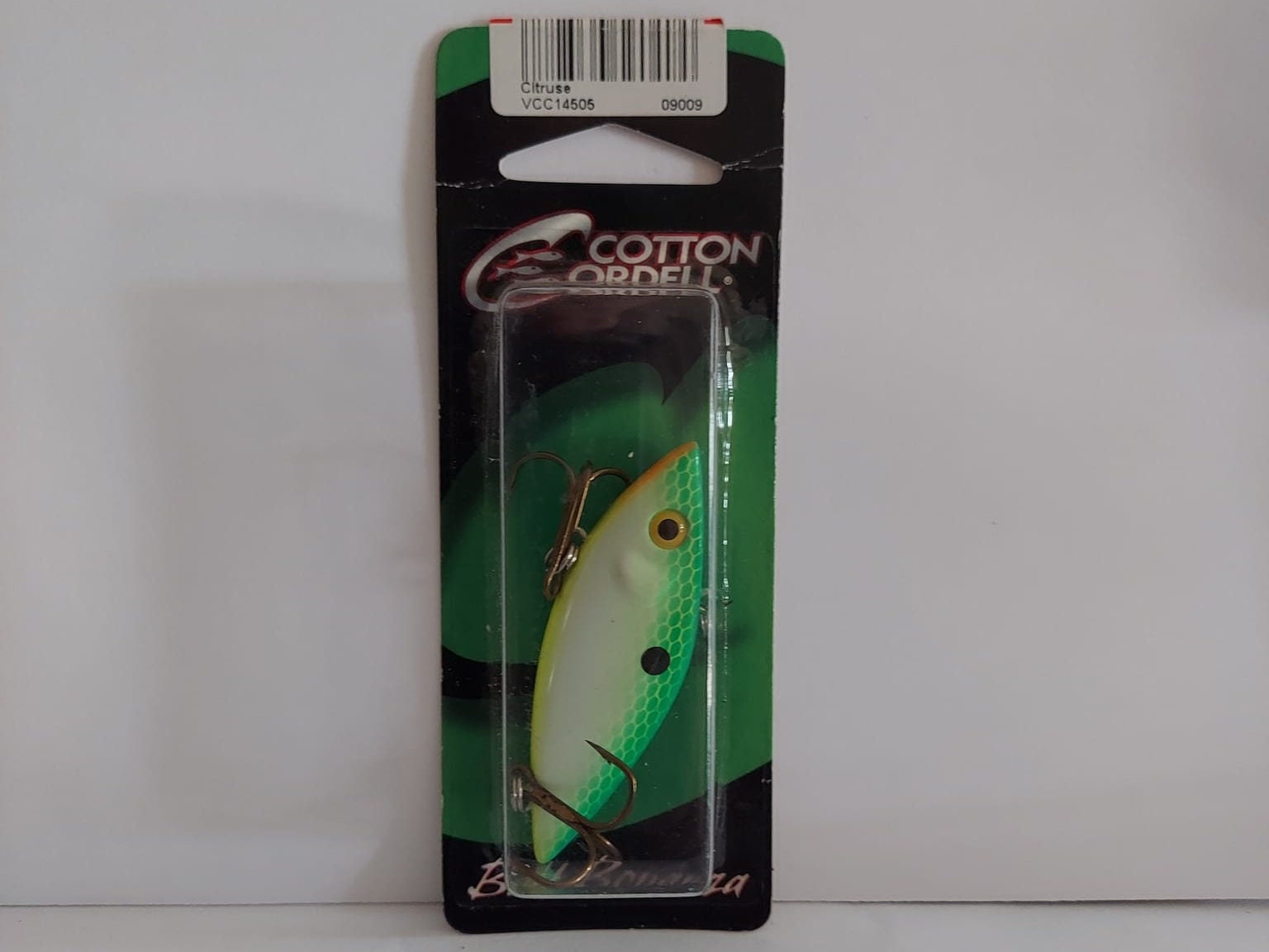Cotton Cordell CC Citruse VCC14505 White and Green Fishing Lure, Fishing  Home Decor Fisherman Gift Dad Gift for Him 