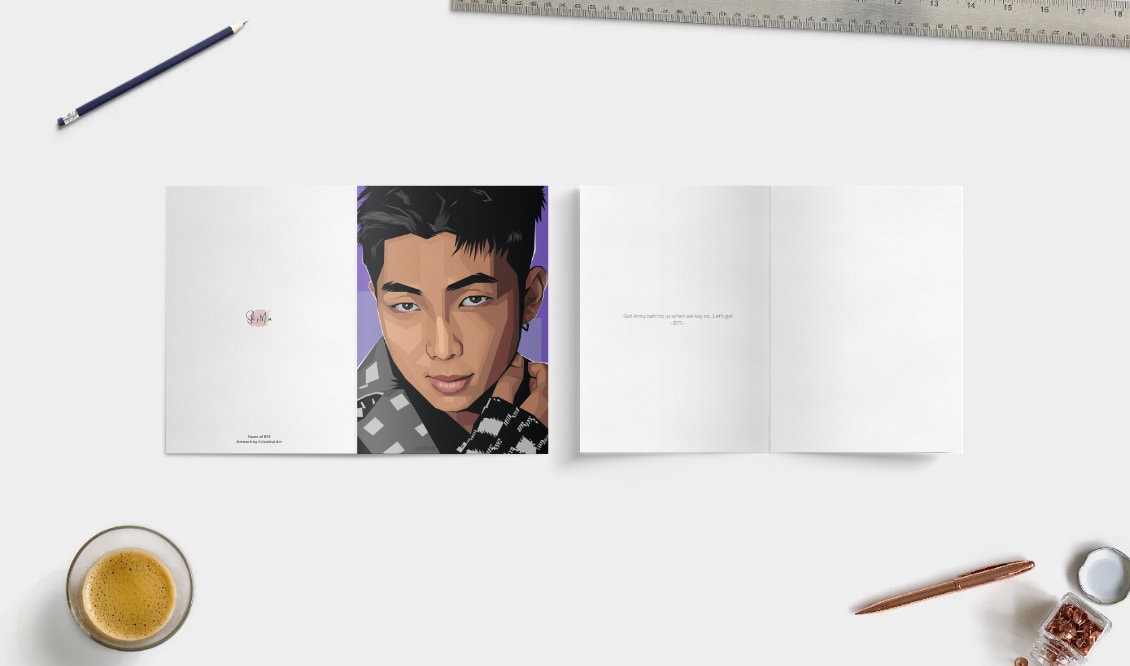 Faces of BTS Greeting Cards Etsy