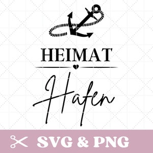 Porto di partenza SVG e PNG, file plotter, ancora con cuore
