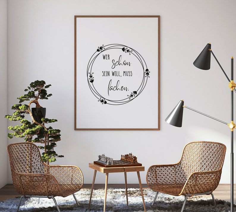 Plotterdatei Spruch mit Rahmen in SVG & PNG Wer schön sein Etsy.de
