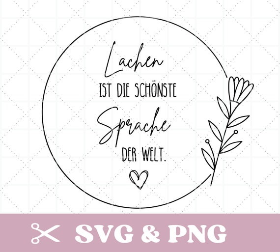 Plotterdatei Spruch in SVG & PNG, motivierend, mit Blume und Rahmen