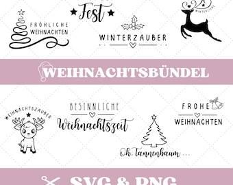 Christmas plotter file SVG & PNG bundle, Christmas time, winter, winter magic, Merry Christmas