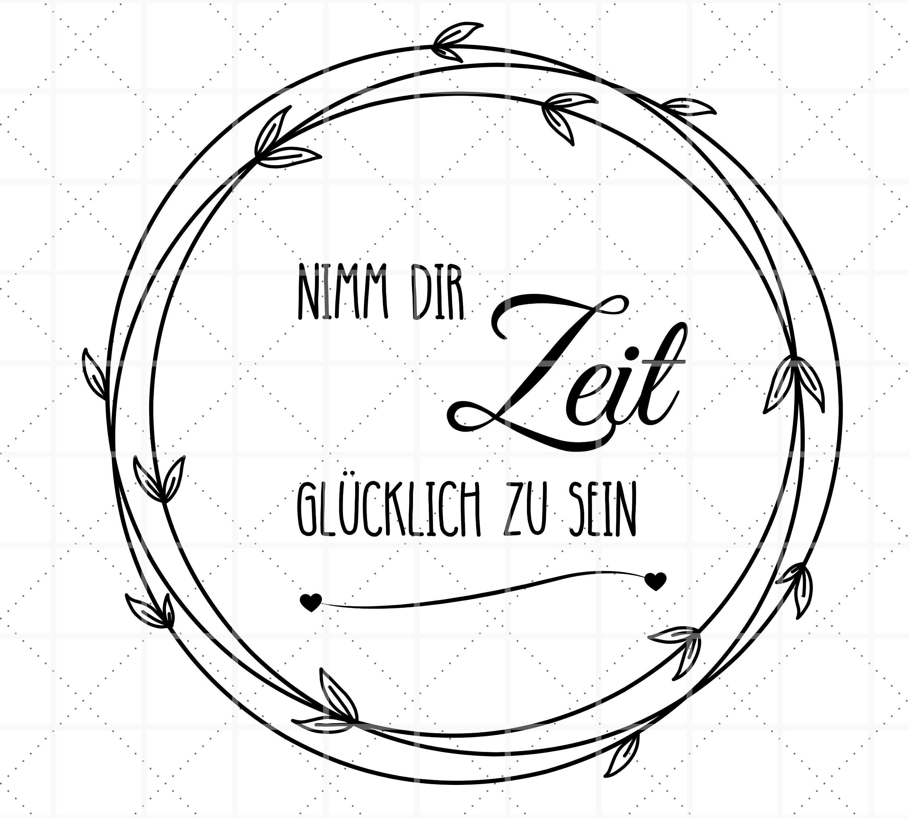 Plotterdatei Spruch, positiv, Affirmation, in SVG & PNG, Nimm dir Zeit