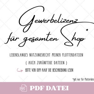 Licenza commerciale per l'intero negozio - compresi i futuri file plotter - valida a vita - ILLIMITATA - FILE PDF