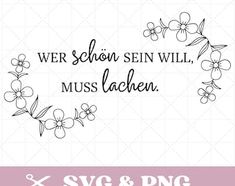 Plotter file with a motivational, positive quote in SVG and PNG format, German