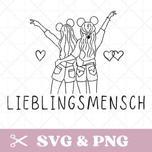 Fichier traceur personne préférée en SVG & PNG, meilleur ami, fille