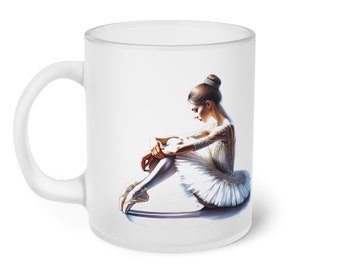 Ballerina Design | Milchglasbecher | 11 Unzen | Ballerina Tasse | Einweihungsgeschenk