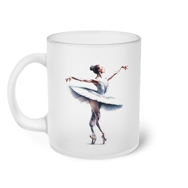 Ballerina Design Milchglasbecher 11 Unzen Ballerina Tasse Einweihungsgeschenk Bild 1