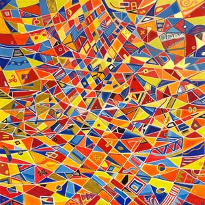 True diversity, mural, picture, fine art print, art, acrylic painting, hand-painted acrylic painting, painting, abstract, colorful, gift, modern