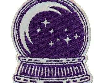 Magic Crystal Ball Patch Moon Stars Mystical Embroidered Iron On AB7
