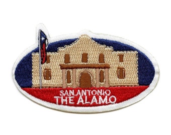 The alamo travel patch historical landmark embroidered iron on bf8