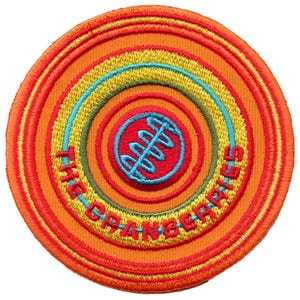 The Cranberries Band-märke Cirkel Vinyllogotyp Broderad Stryk-på GB2