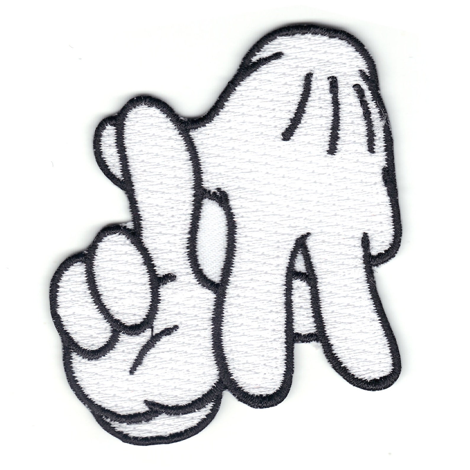LA Los Angeles Fingers Sign Patch Hands White Gloves Etsy