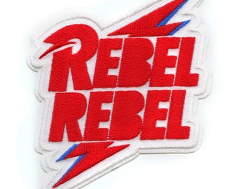 David Bowie Rebel Rebel Large Patch Icon Bolt Glam brodé à repasser sur CF1