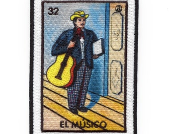 El Musico 32 Patch Mexican Loteria Card Sublimated Embroidery Iron On CH5