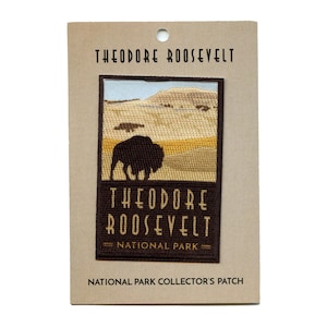 Theodore Roosevelt nationalpark tygmärke North Dakota rese bison broderad stryk-på BG8