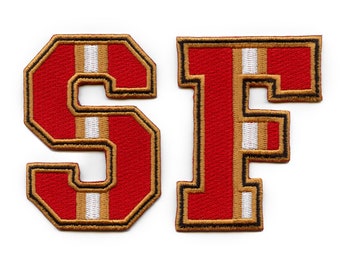 San Francisco Buchstaben SF Patch Set Football Bay Area gestickt Aufbügler AH7