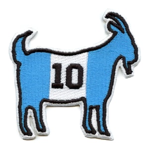 Toppa Argentina Goat # 10 Soccer Sport Miami ricamata con ferro da stiro CC7