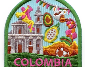 Colombia World Showcase Travel Patch Souvenir Paisa Vacation Embroidered Iron On BH1