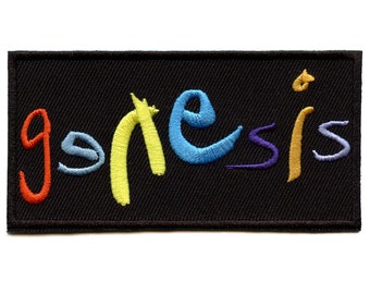 Genesis Written Colorful Logo Patch English Rock Band Sublimated Iron On EC1