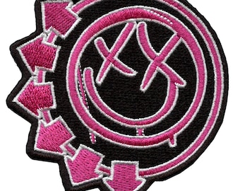 Blink-182 Smiley Album Art Aufnäher Punk Rock Band Gesticktes Aufbügler EH1