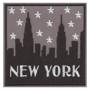 New york skyline with stars iron on patch AG6