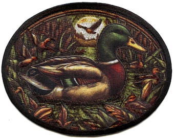 Mallard Duck Bird Patch Dierenjacht Gesublimeerd borduurwerk AB1