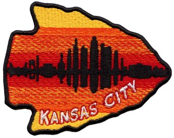 Kansas City Arrow Patch Travel Skyline View Embroidered Iron on AH4