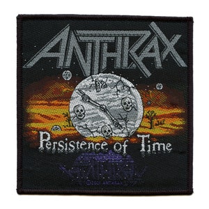 Anthrax Persistence of Time Patch 1990 Albumkonst Vävd Sy-På EE4