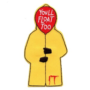 May include: Yellow raincoat with a red balloon that says "YOU'LL FLOAT TOO" and a red "IT" on the leg.