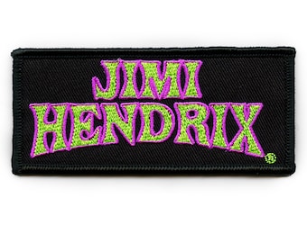 Jimi Hendrix Neon Logo Patch American Legend Retro Geborduurd opstrijkbaar EG5