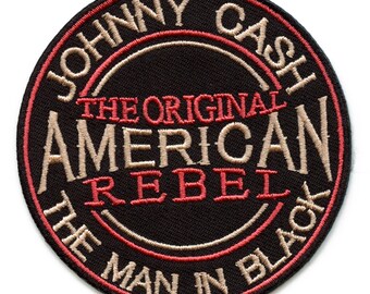 Johnny Cash American Rebel Patch Country Symbol Legende Gesticktes Aufbügeln EG1